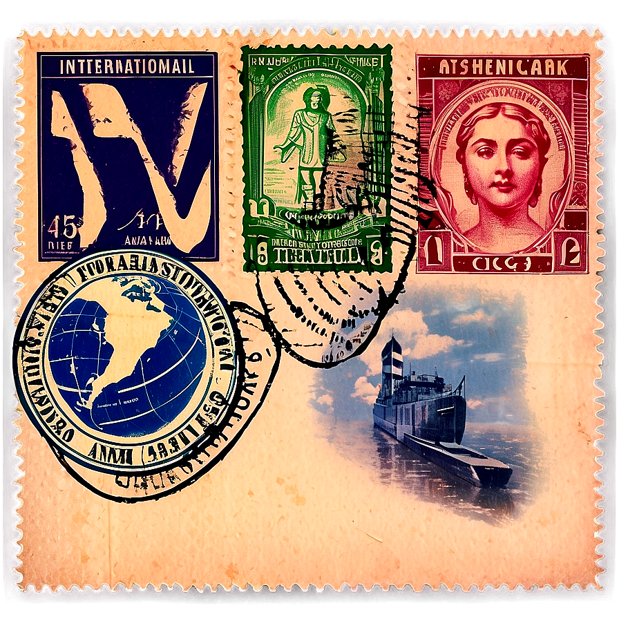 International Postcard Stamp Png Ilh