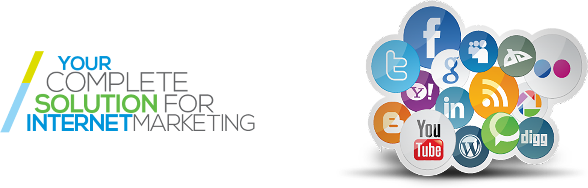 Internet Marketing Solution Graphic PNG with transparent background