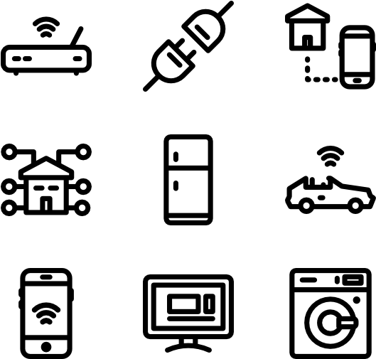 Internetof Things Icon Set PNG image with a transparent background, free high-resolution download