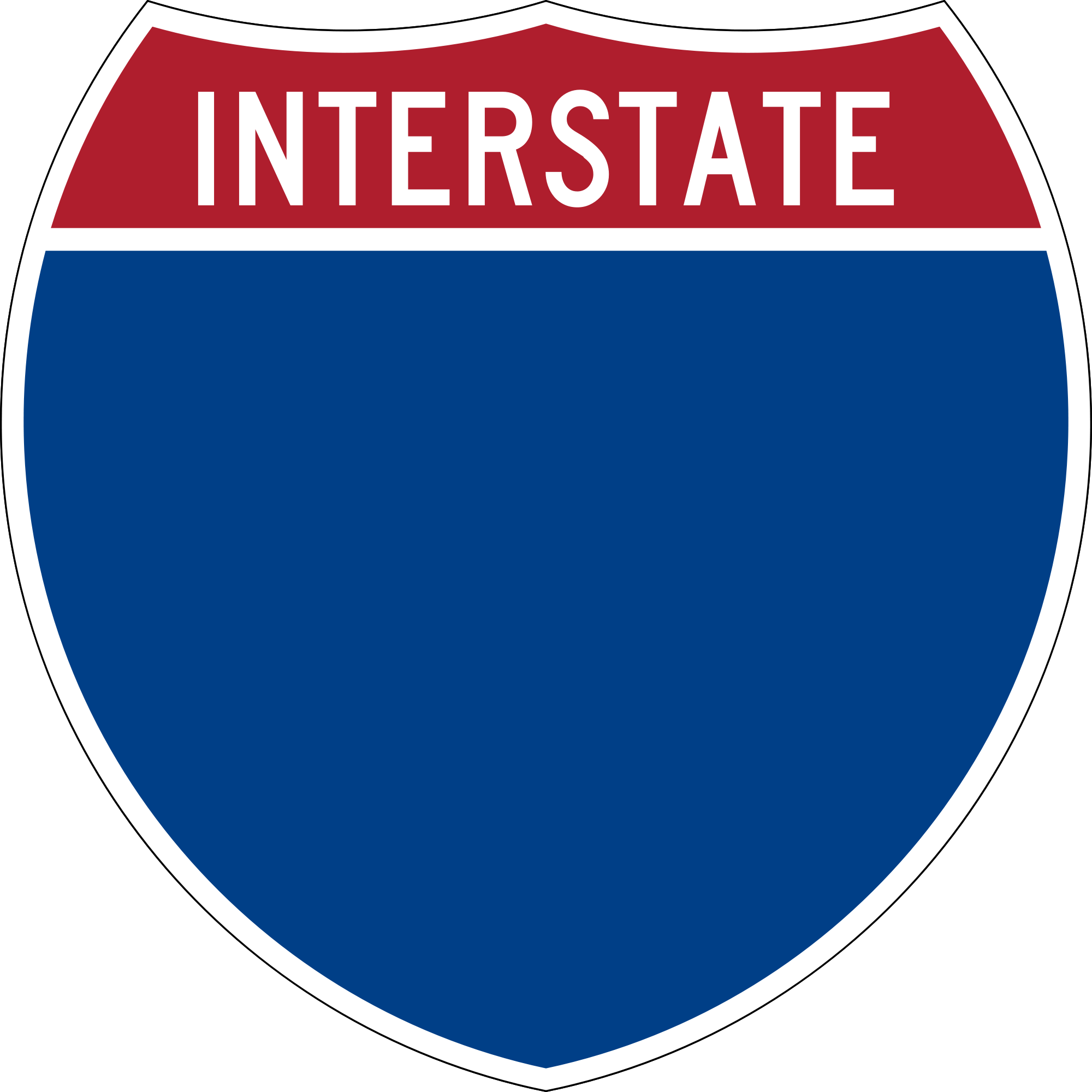 Interstate Highway Sign Blank