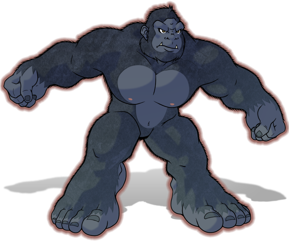 Big Gorilla By Catchshiro-d8c9rln - Gorilla Big Transparent, HD Png Download PNG with transparent background