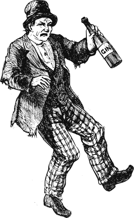 Drunk On Gin & No Juice Svg Clip Arts - Drunk Man Sketch, HD Png Download PNG with transparent background