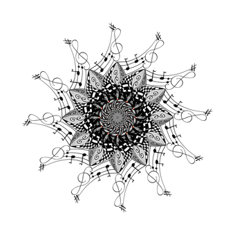 Intricate Black Mandala Art PNG with transparent background