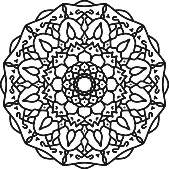 Intricate Black Mandala Pattern