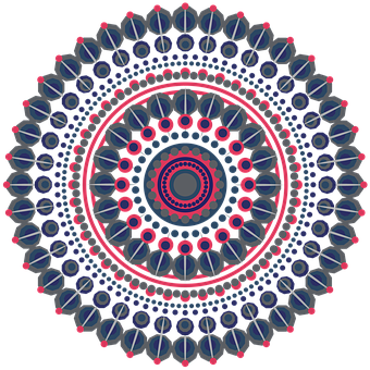 Intricate Blue Mandala Design PNG with transparent background