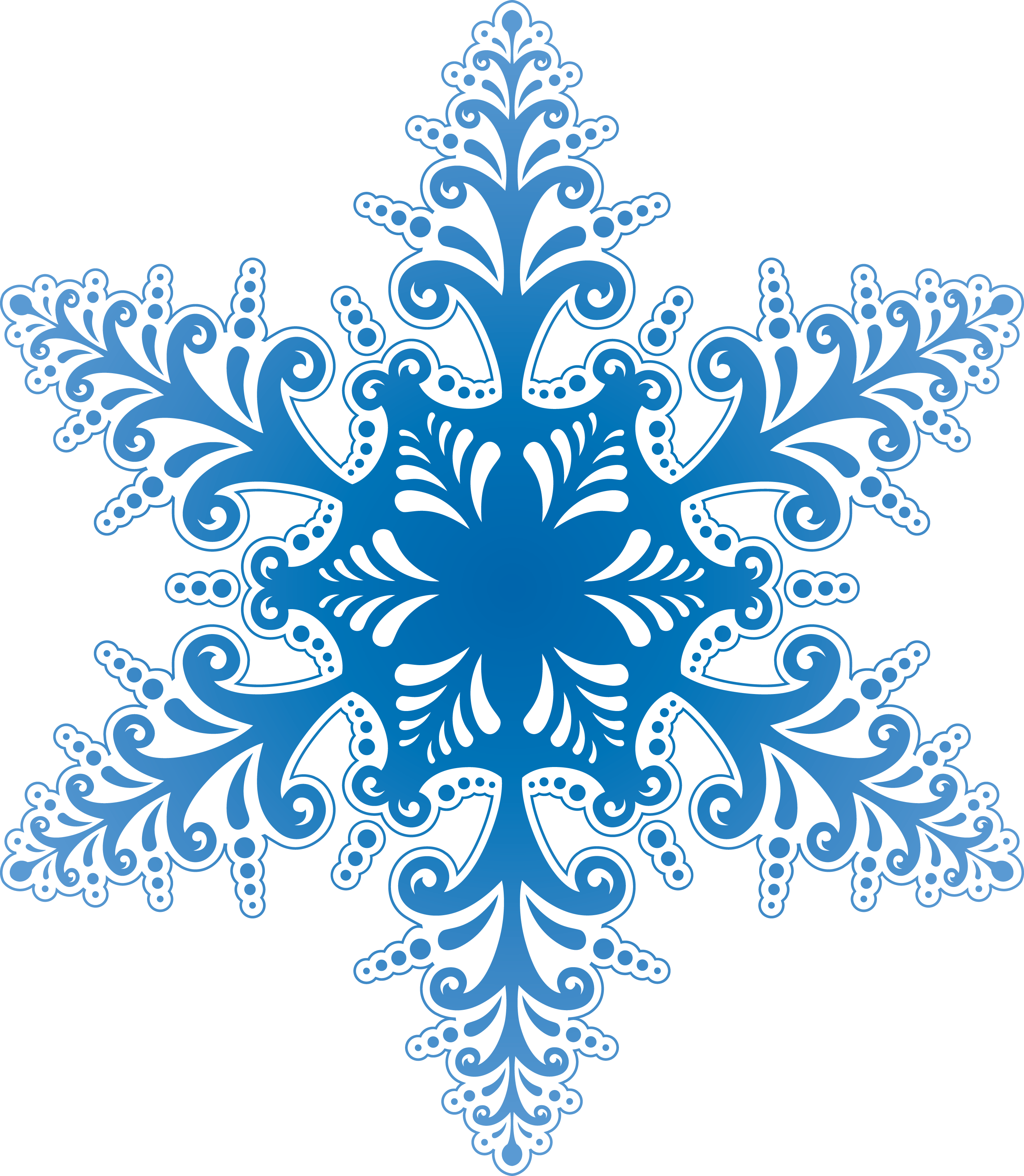 Intricate Blue Snowflake Design