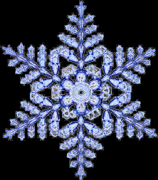 Intricate Blue Snowflake Pattern