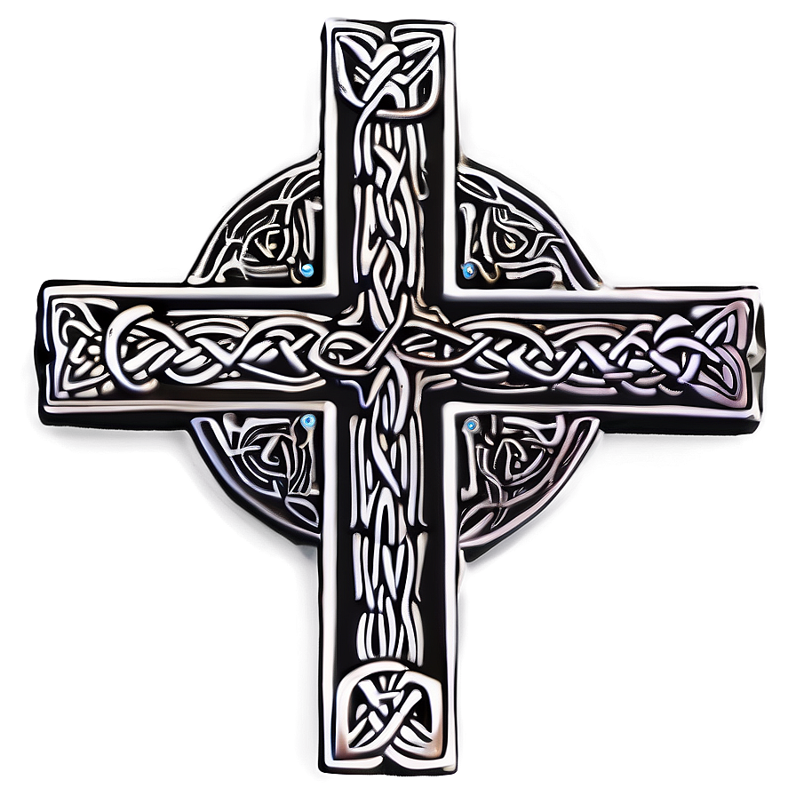 Intricate Celtic Cross Graphic Png 06212024