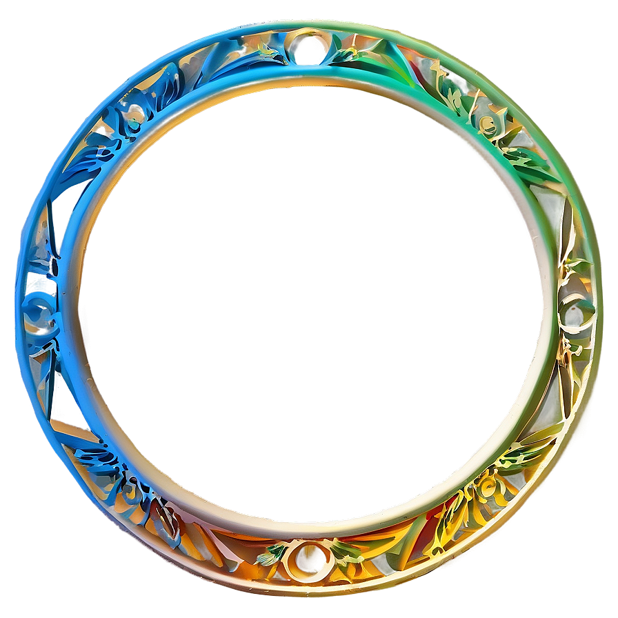 Intricate Circle Frame Png 06122024