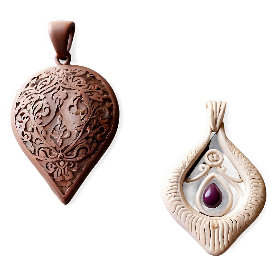 Intricate Clay Pendants PNG 06212024 PNG image with a transparent background, free high-resolution download