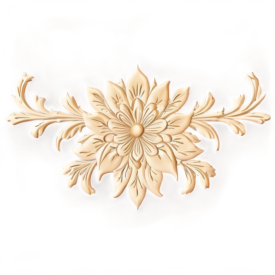 Intricate Corner Flower Pattern Png Mif89