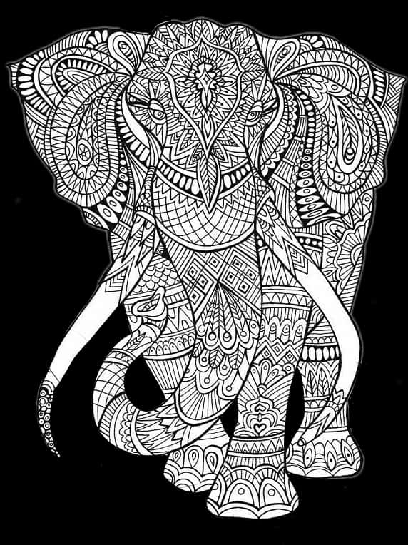 Intricate Elephant Mandala Art