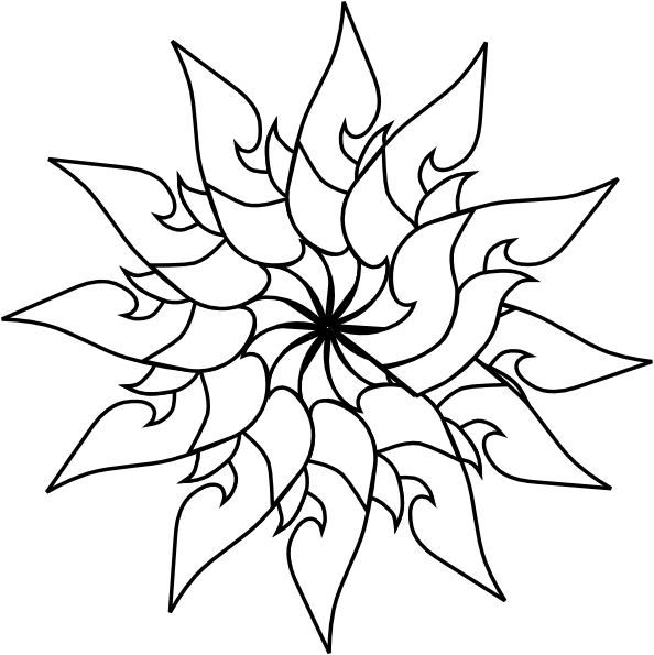 Thailand Floral Decoration Outline Clip Art At Clker - Arts Of Thailand Simple, HD Png Download PNG with transparent background