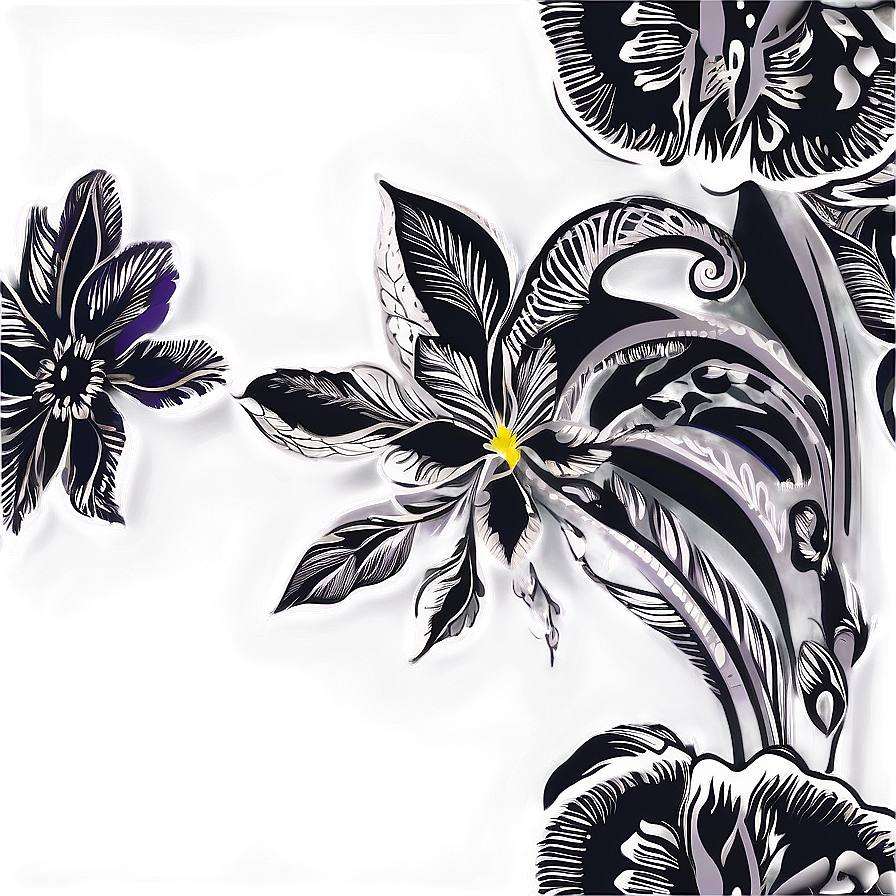 Intricate Flower Outline Png Ema