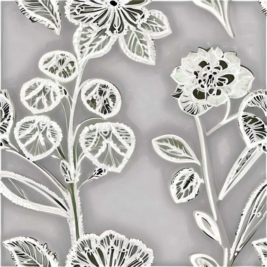 Intricate Flower Outline Png Oqk88