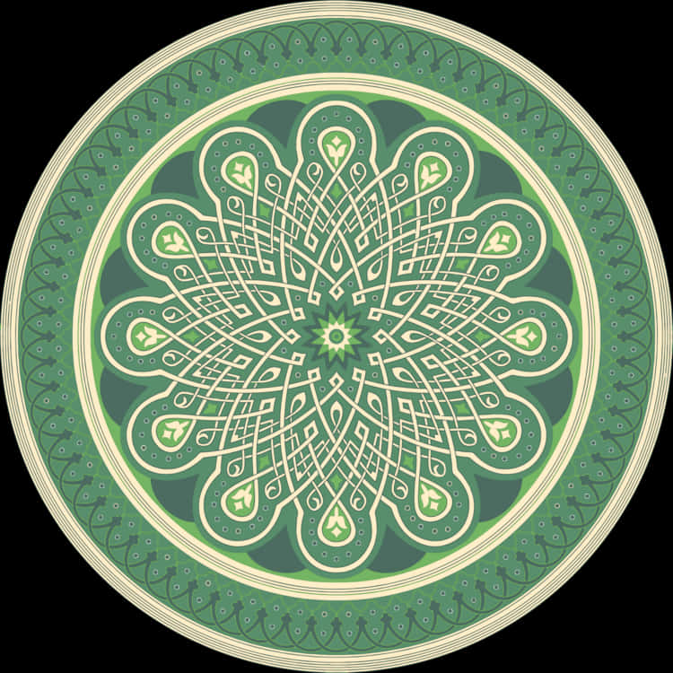 Circle,green,islamic Designs - Green Islamic Geometric Patterns Png, Transparent Png PNG with transparent background