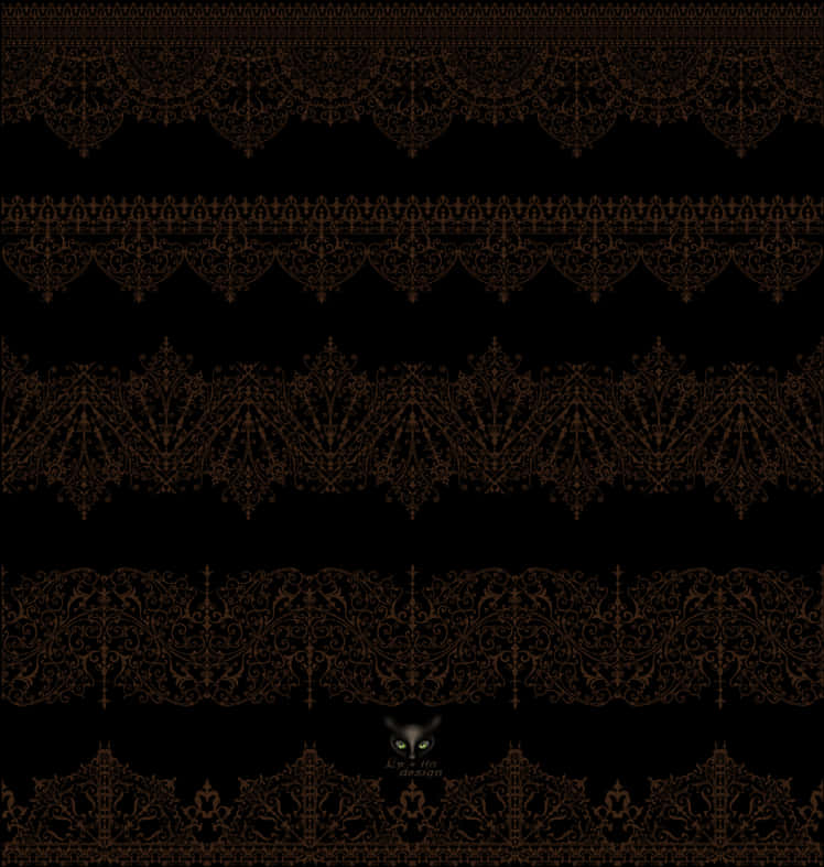 Intricate Lace Patternswith Cat Eyes PNG with transparent background