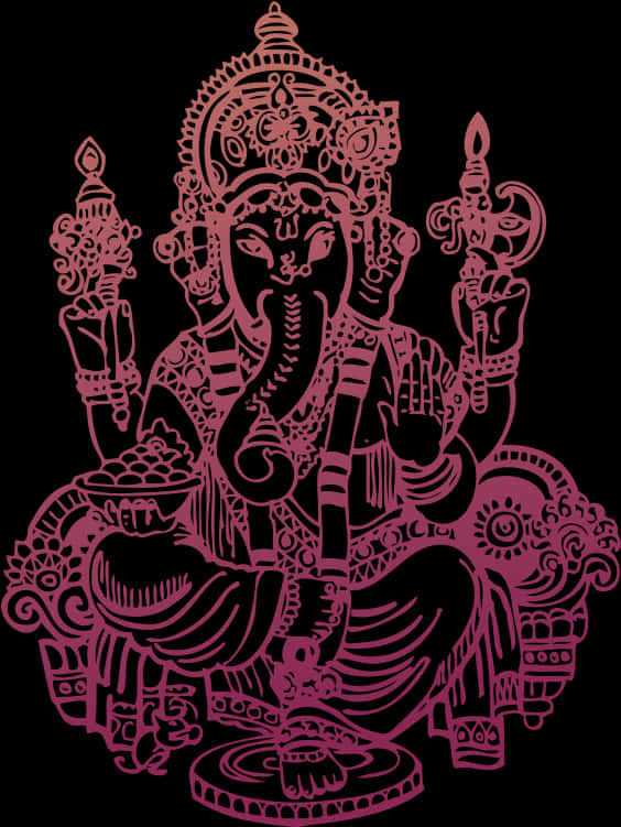 Intricate Lord Ganesha Artwork