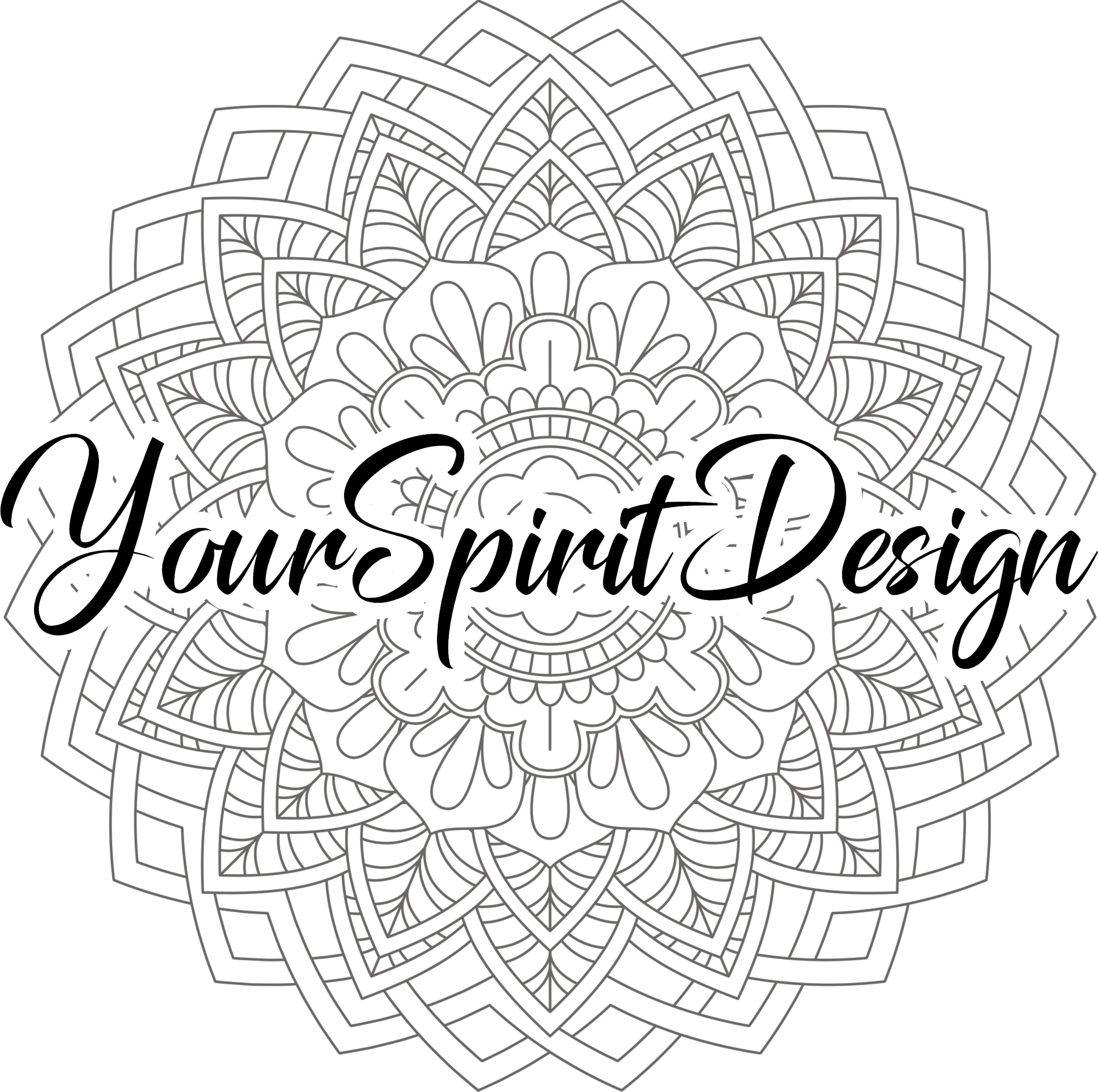 Intricate Mandala Logo Design PNG with transparent background