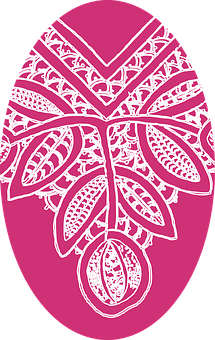 Intricate Pink Egg Pattern.jpg PNG with transparent background