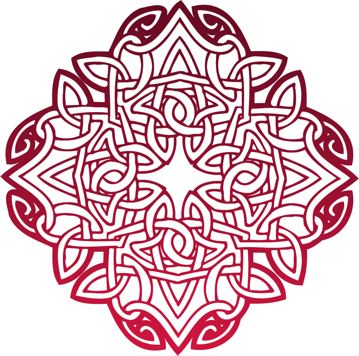 Intricate Red Celtic Knot Vector