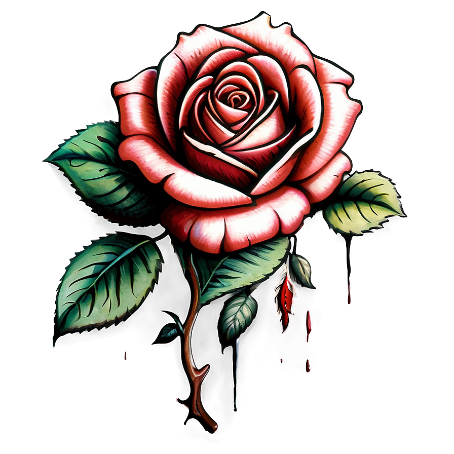 Intricate Rose Tattoo Artwork Png 05252024