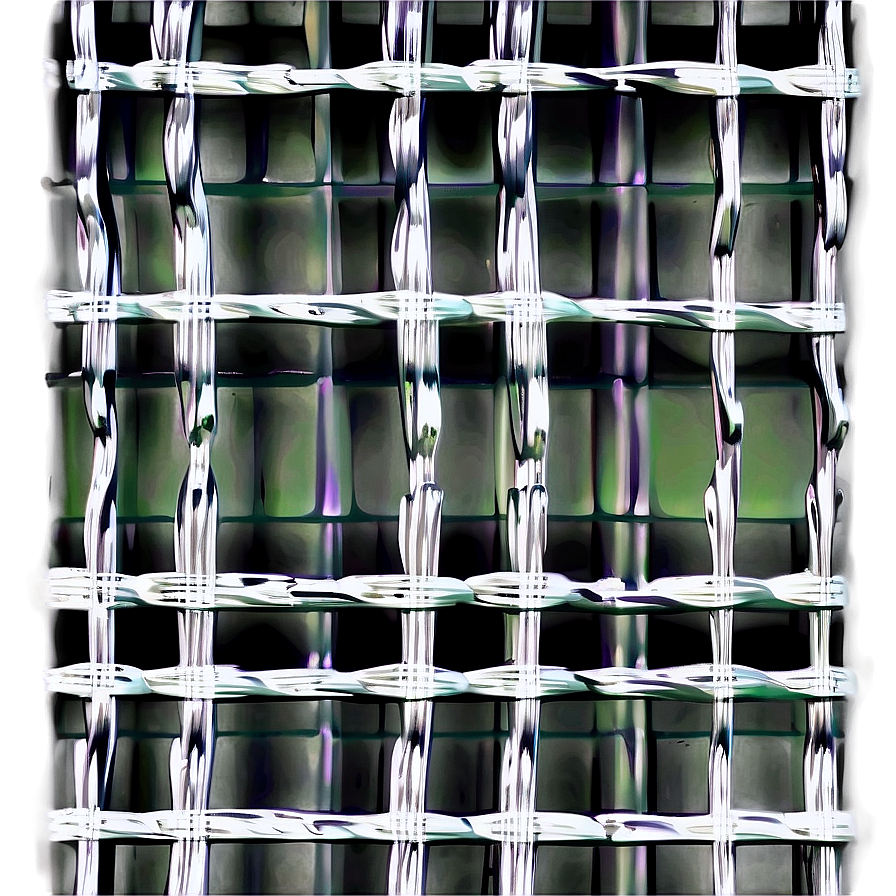 Intricate White Grid Lattice Png 7