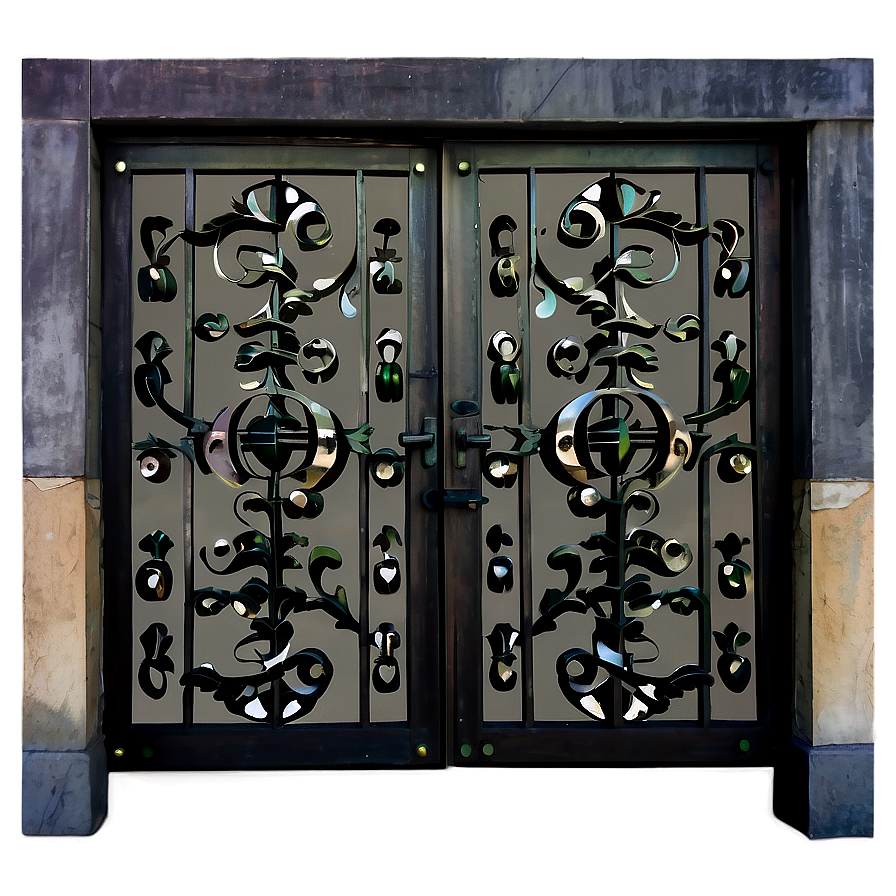 Intricate Wrought Iron Door Png 80