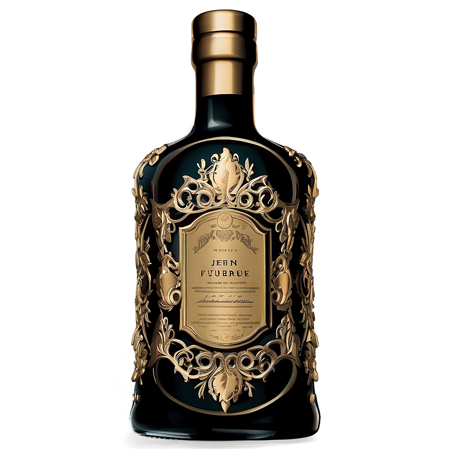 Intricately Designed Liquor Bottle Png 06132024