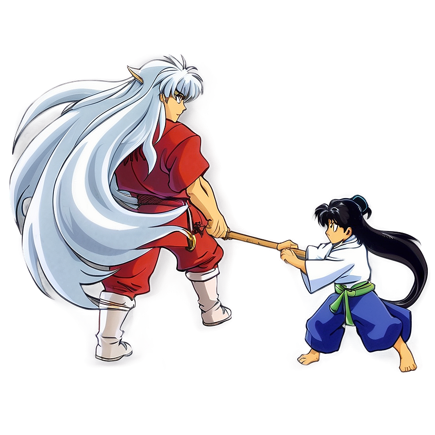 Inuyasha and Sesshomaru Fight PNG 06232024 PNG with transparent background