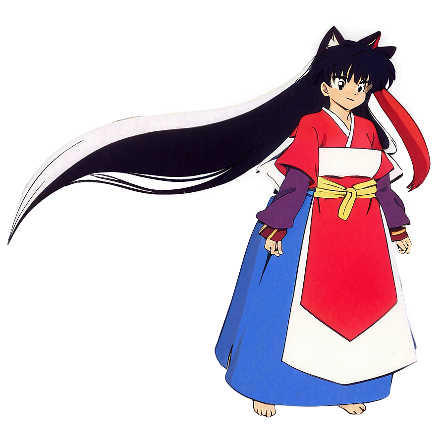 Inuyasha Kagura Wind Sorceress PNG iqx11 PNG with transparent background