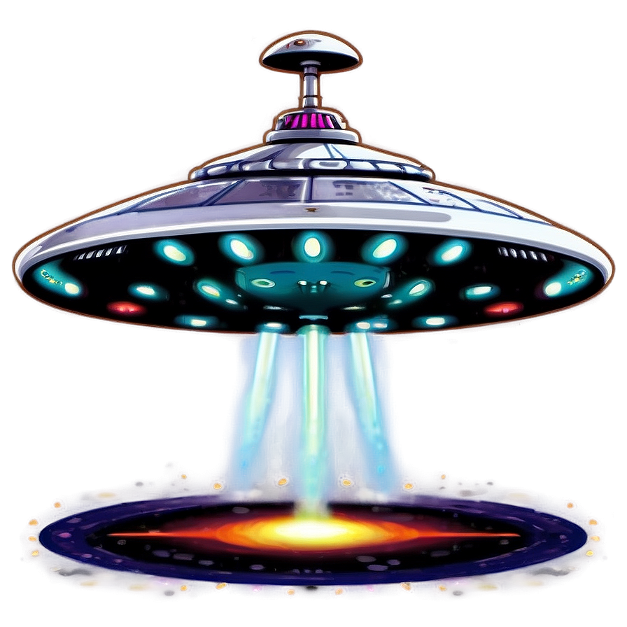 Invaders Style Flying Saucer Png 06202024