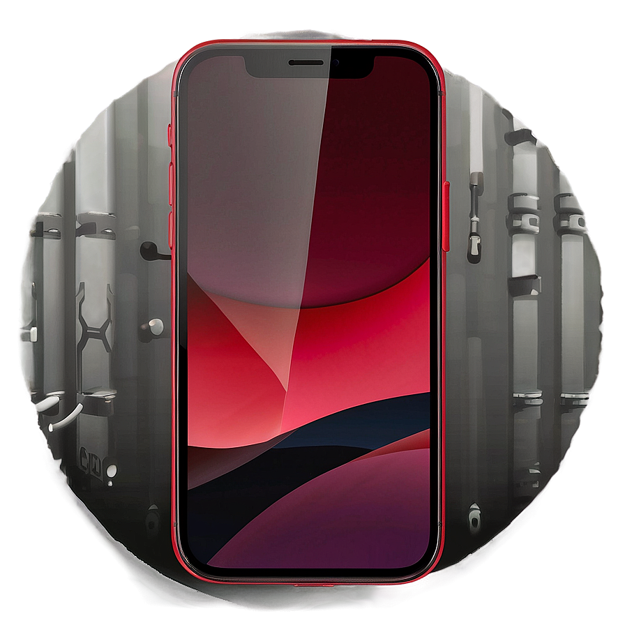iPhone 12 Red PNG obn PNG with transparent background