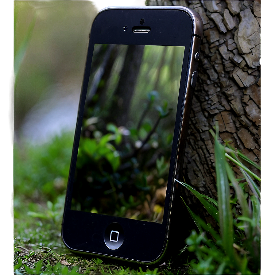 Iphone Mockup In Nature Png Xtx93