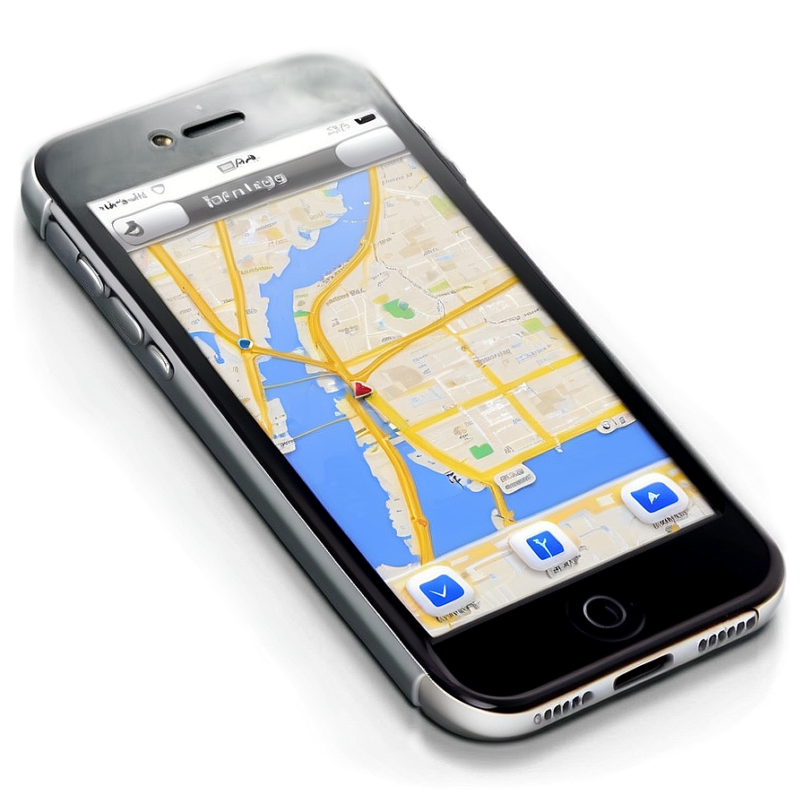 Iphone With Map Navigation Png 72