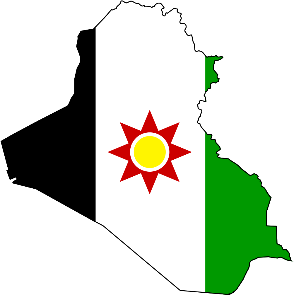 Iraq Kurdistan Map Graphic PNG with transparent background