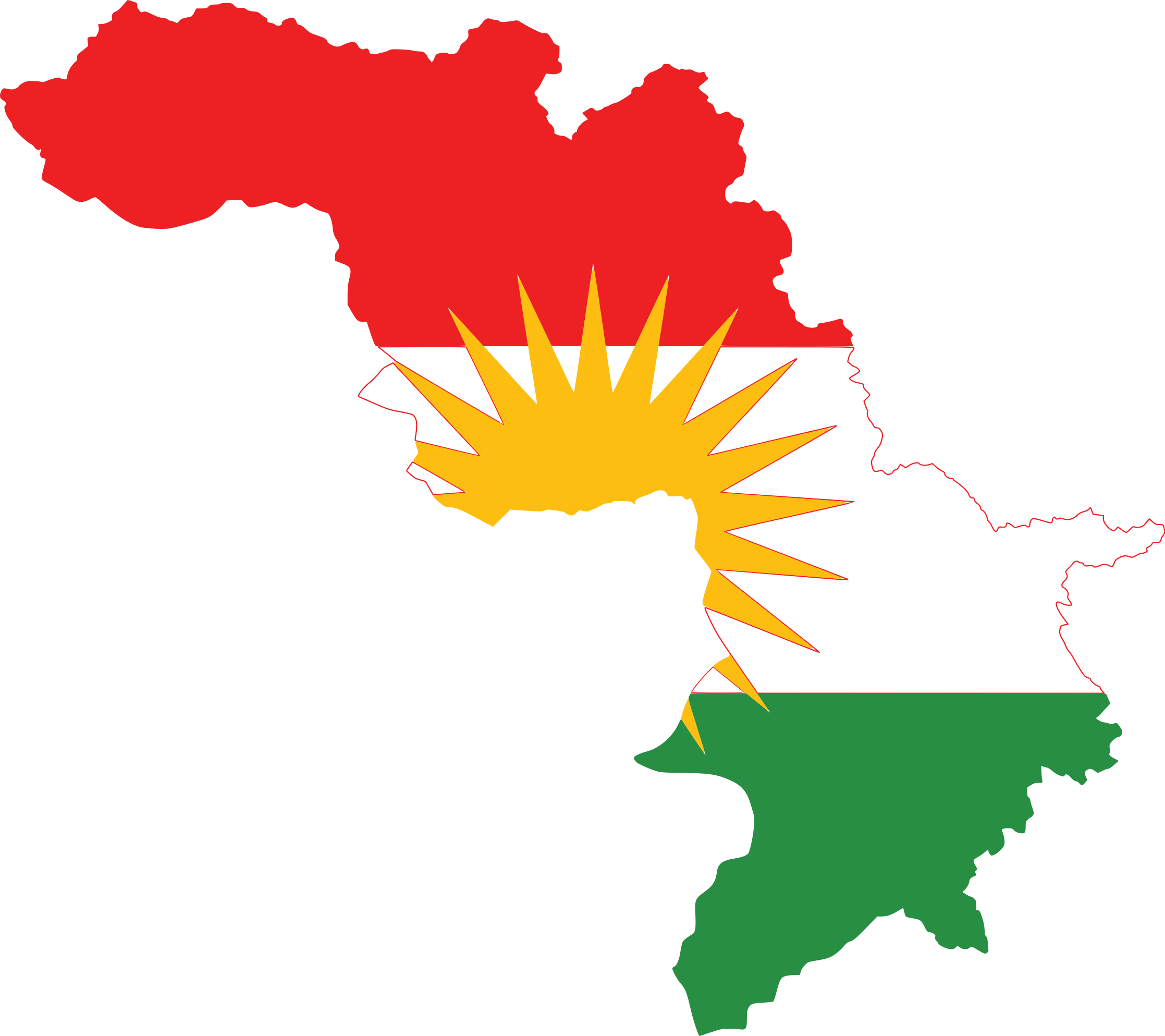 Iraq Kurdistan Map Graphic PNG with transparent background