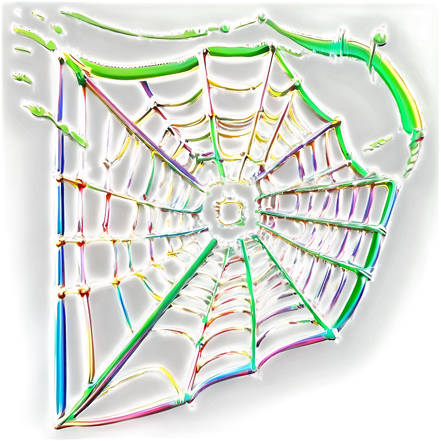 Iridescent Spider Web Art