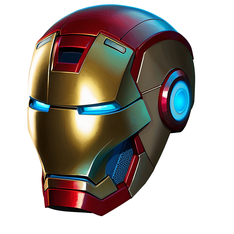 Iron Man Helmet With Glowing Eyes Png Hbv43