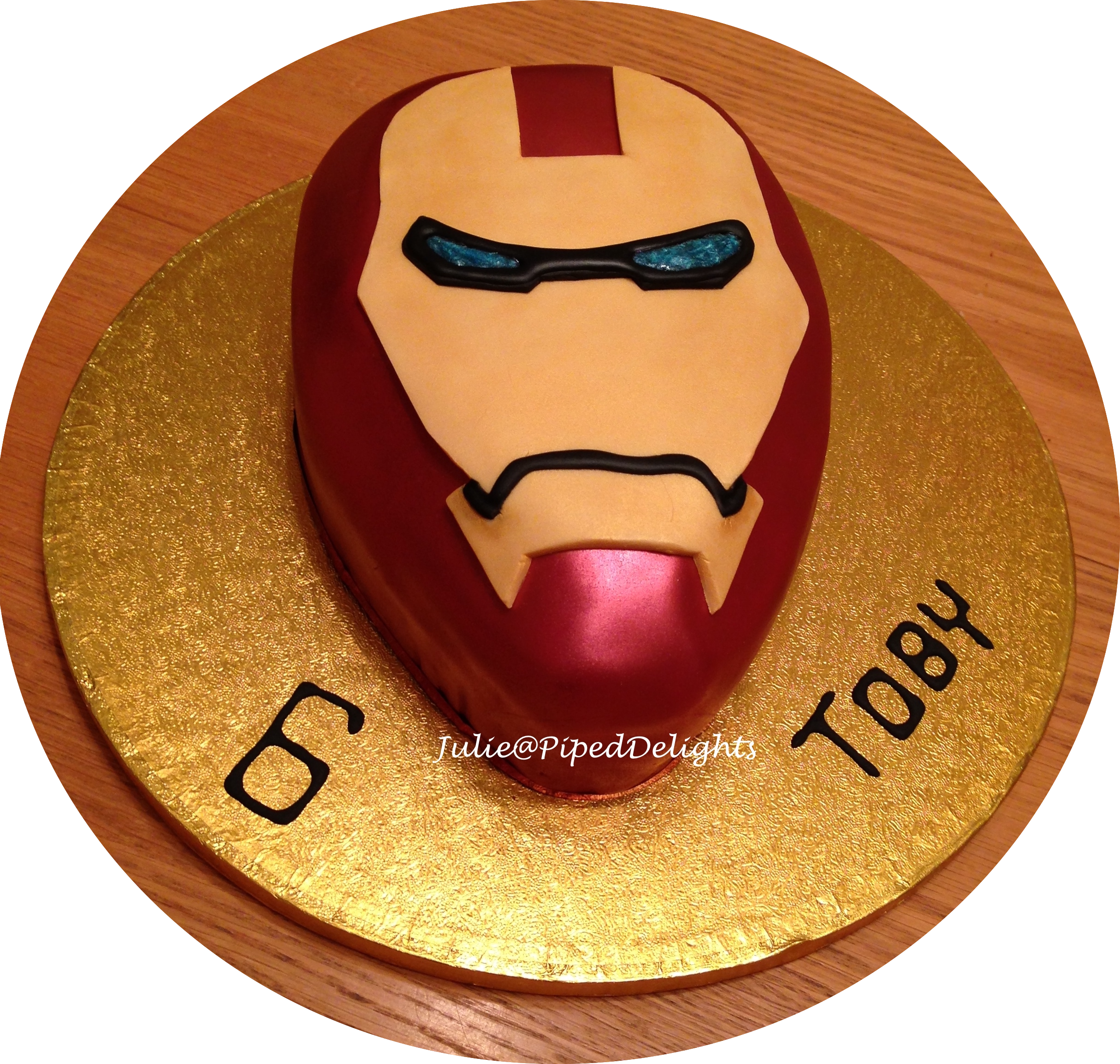 Iron Man Mask Cake Celebration