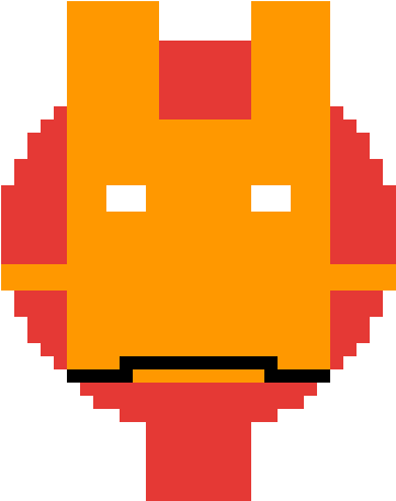 Iron Man Mask Pixel Art