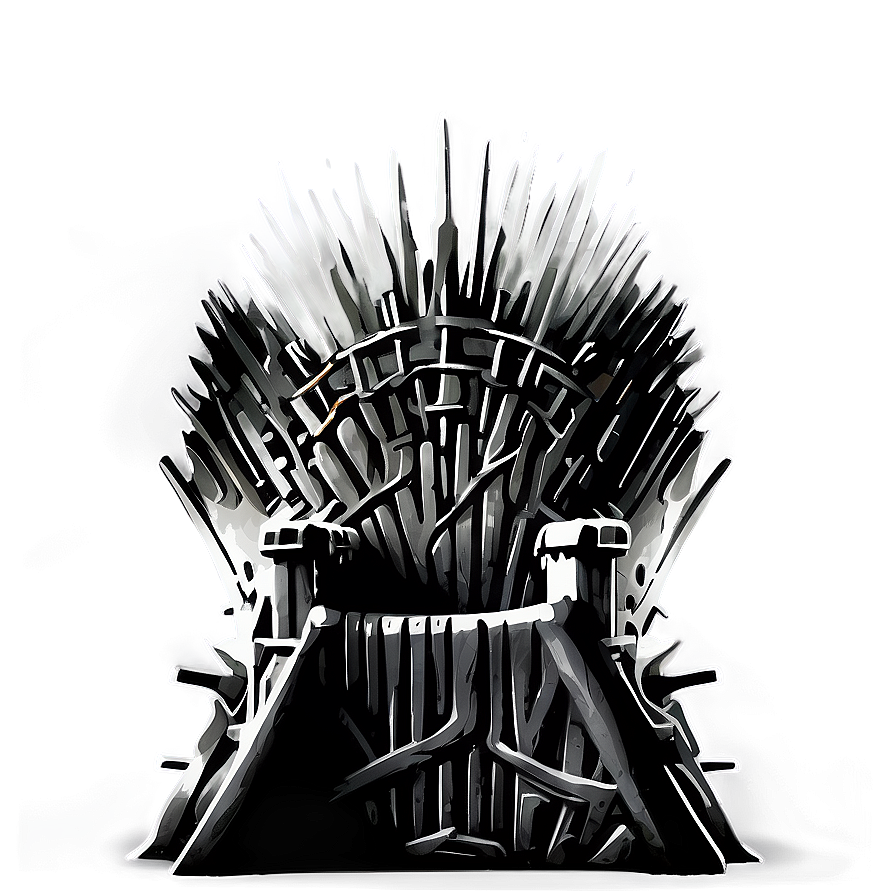 Iron Throne Black And White Png 06282024