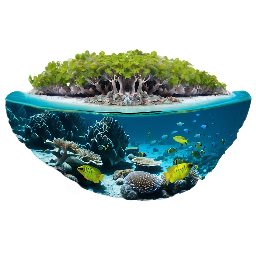 Island Coral Reef Underwater Png 18