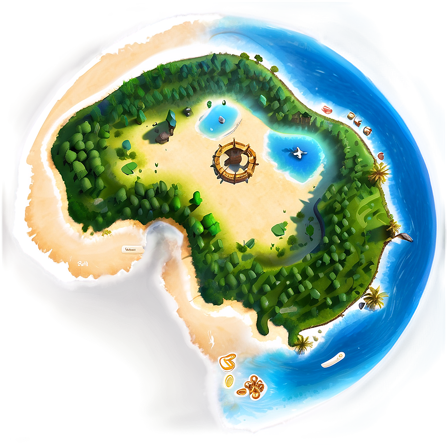 Island Getaway Map PNG 42 PNG with transparent background
