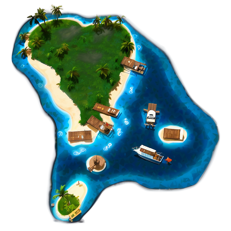 Island Getaway Map PNG 7 PNG with transparent background