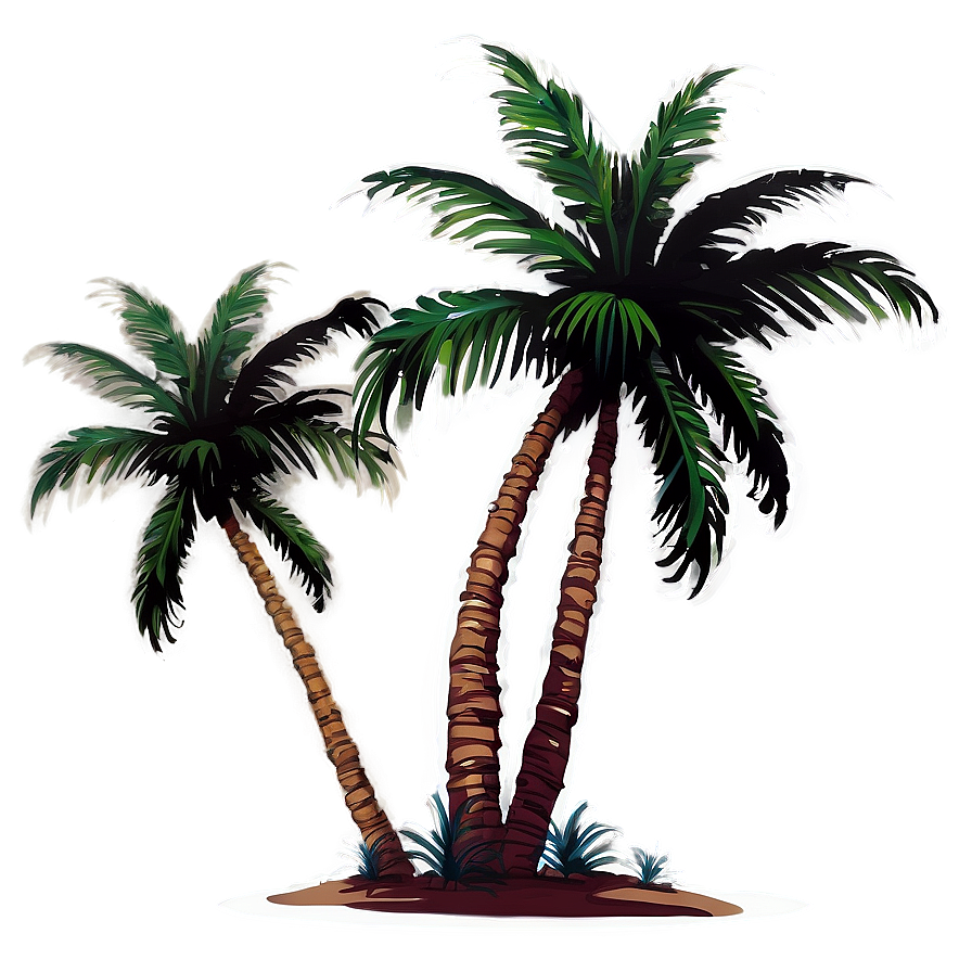 Island Palm Tree Shadow Png 43