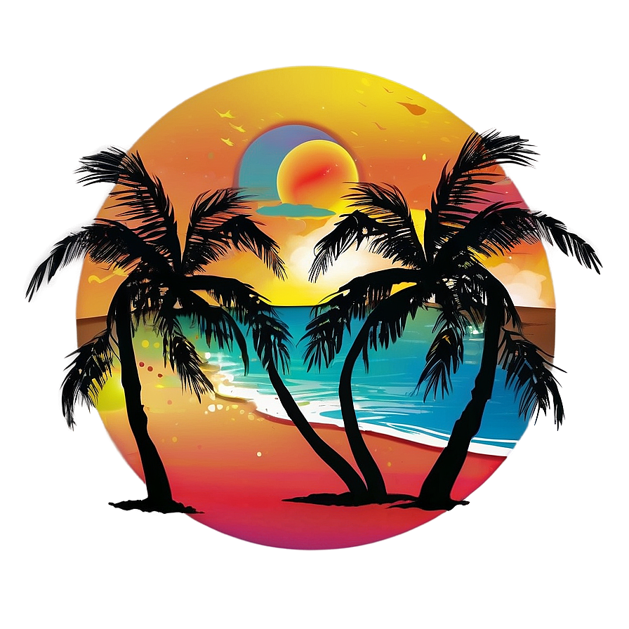 Island Sunset Silhouette Png 62