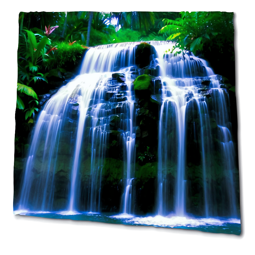 Island Waterfall Paradise Png Qeh