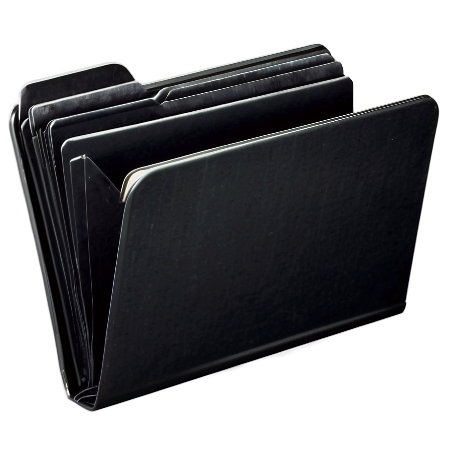 Isolated Black Folder Graphic Png Eyc