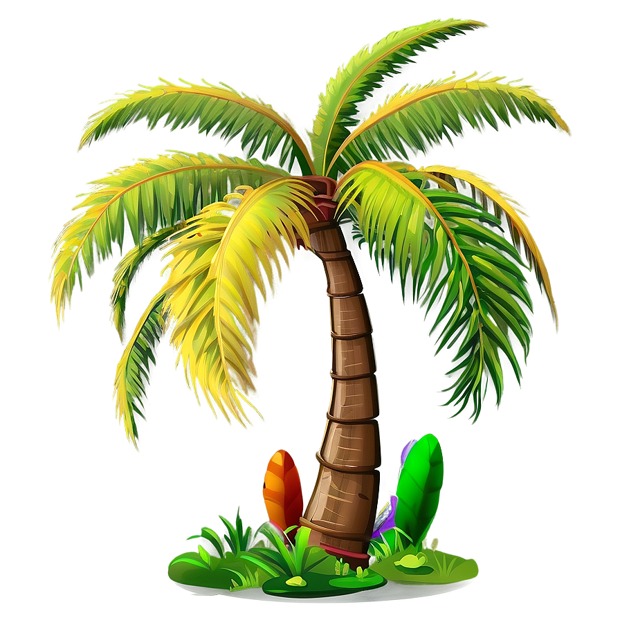 Isolated Cartoon Palm Tree Png 35